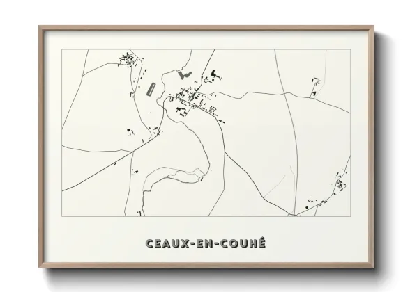 Une affiche de carte sur Ceaux-en-Couhé