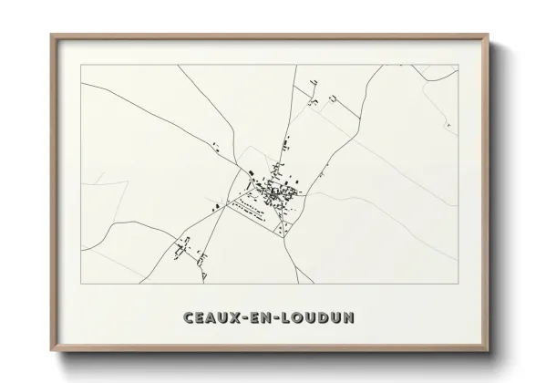 Une affiche de carte sur Ceaux-en-Loudun