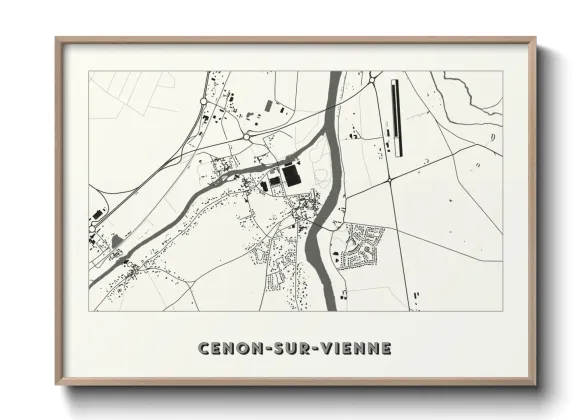 Une affiche de carte sur Cenon-sur-Vienne