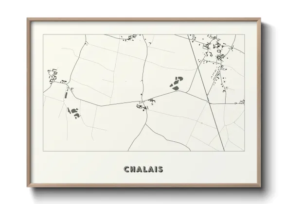 Une affiche de carte sur Chalais