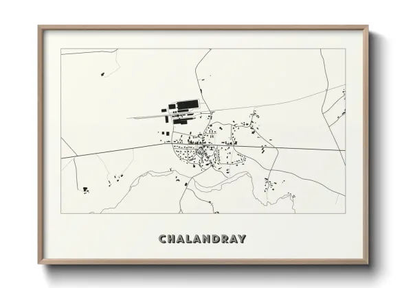 Une affiche de carte sur Chalandray