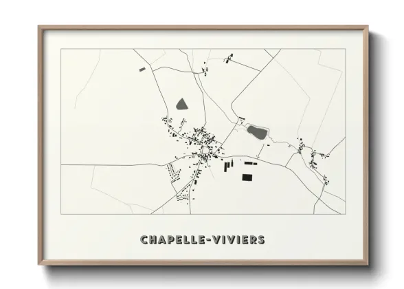 Une affiche de carte sur Chapelle-Viviers