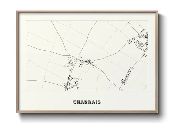 Une affiche de carte sur Charrais