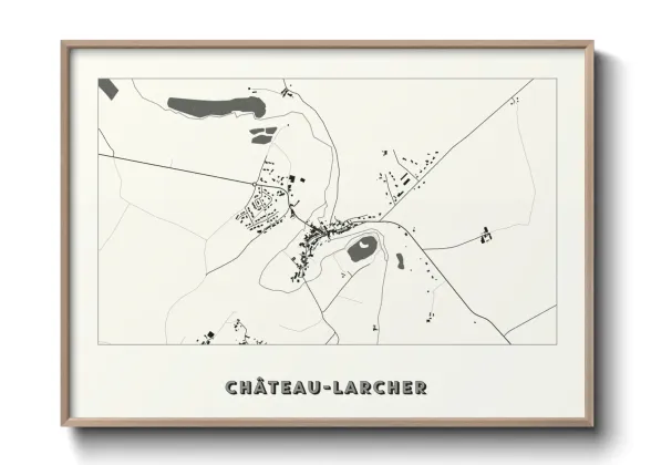 Une affiche de carte sur Château-Larcher