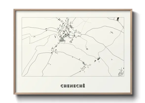 Une affiche de carte sur Cheneché