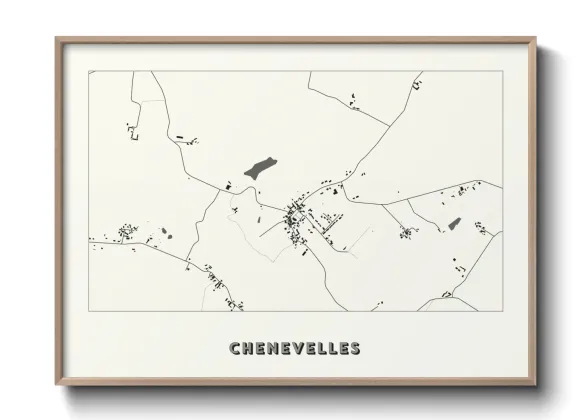 Une affiche de carte sur Chenevelles
