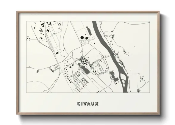 Une affiche de carte sur Civaux