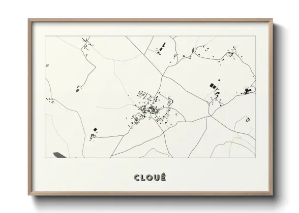 Une affiche de carte sur Cloué