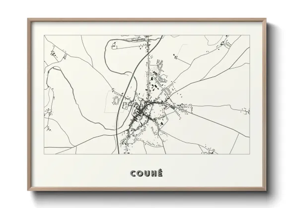 Une affiche de carte sur Couhé