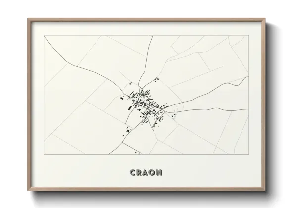 Une affiche de carte sur Craon