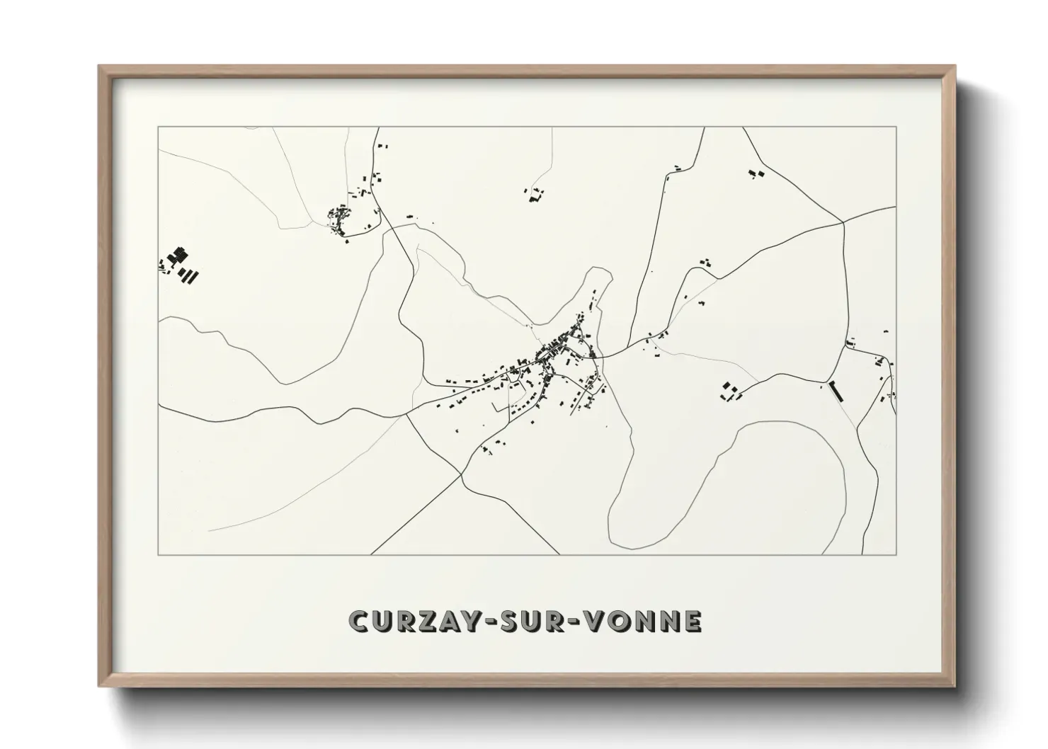Un poster carteCurzay-sur-Vonne