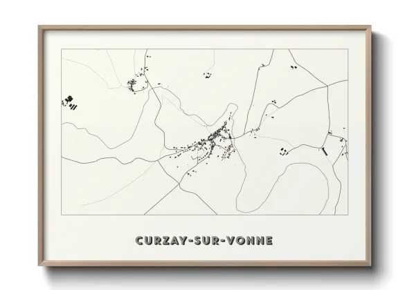 Une affiche de carte sur Curzay-sur-Vonne