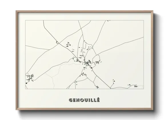 Une affiche de carte sur Genouillé