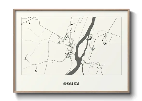 Une affiche de carte sur Gouex