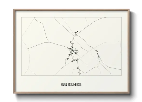 Une affiche de carte sur Guesnes