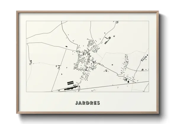 Une affiche de carte sur Jardres
