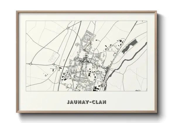 Une affiche de carte sur Jaunay-Clan