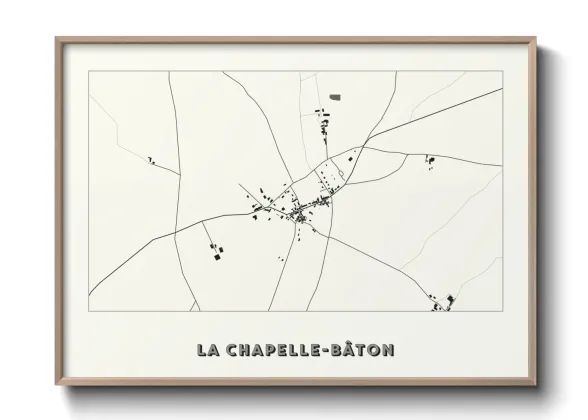 Une affiche de carte sur La Chapelle-Bâton
