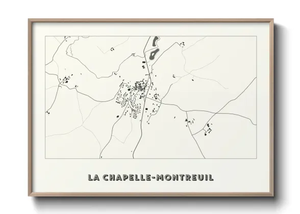 Une affiche de carte sur La Chapelle-Montreuil
