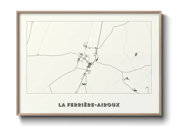 Une affiche de carte sur La Ferrière-Airoux