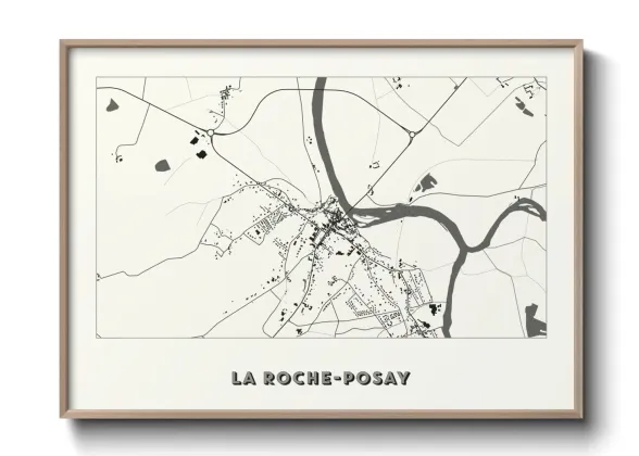 Une affiche de carte sur La Roche-Posay