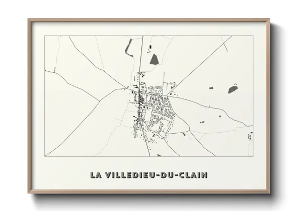 Une affiche de carte sur La Villedieu-du-Clain
