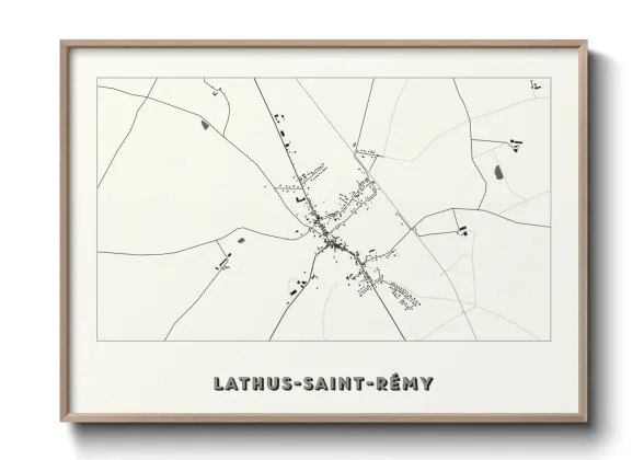 Une affiche de carte sur Lathus-Saint-Rémy