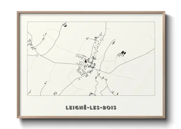 Une affiche de carte sur Leigné-les-Bois