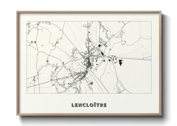 Une affiche de carte sur Lencloître