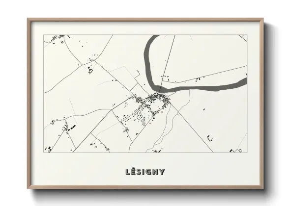Une affiche de carte sur Lésigny
