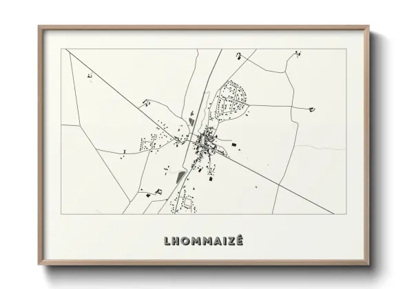 Une affiche de carte sur Lhommaizé