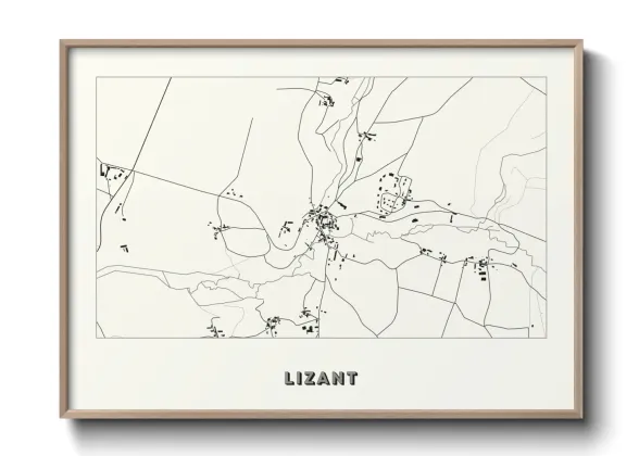 Une affiche de carte sur Lizant