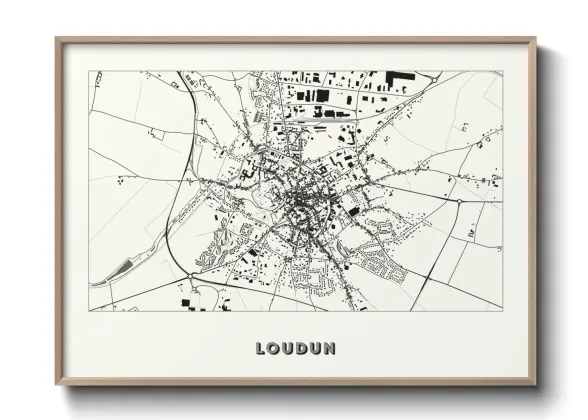 Une affiche de carte sur Loudun