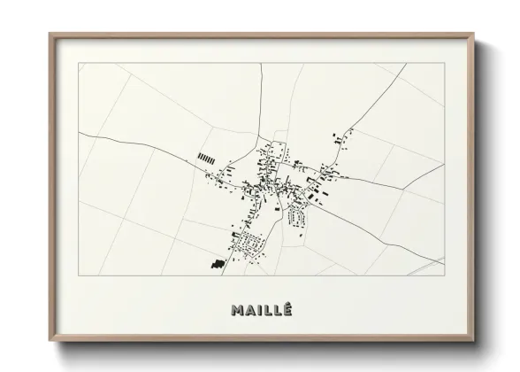 Une affiche de carte sur Maillé