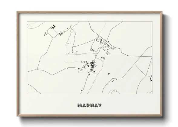 Une affiche de carte sur Marnay