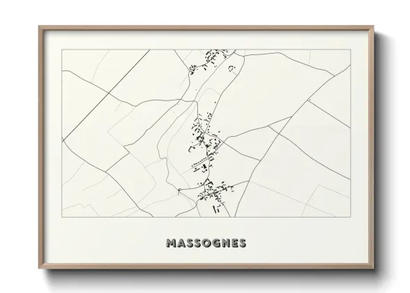Une affiche de carte sur Massognes