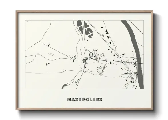 Une affiche de carte sur Mazerolles