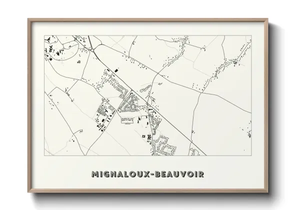 Une affiche de carte sur Mignaloux-Beauvoir