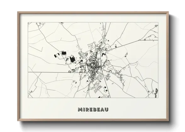 Une affiche de carte sur Mirebeau