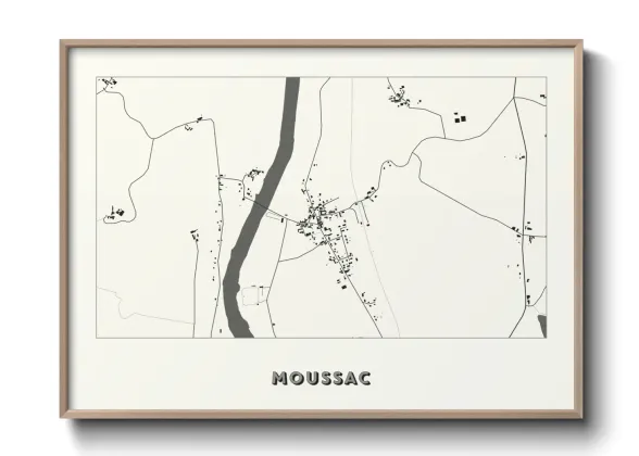 Une affiche de carte sur Moussac