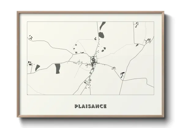 Une affiche de carte sur Plaisance