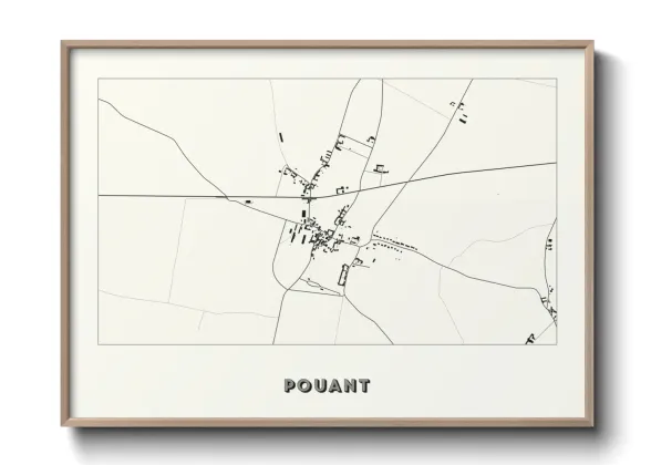 Une affiche de carte sur Pouant