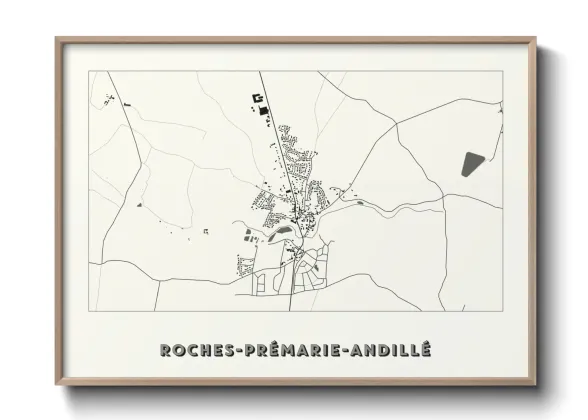 Une affiche de carte sur Roches-Prémarie-Andillé