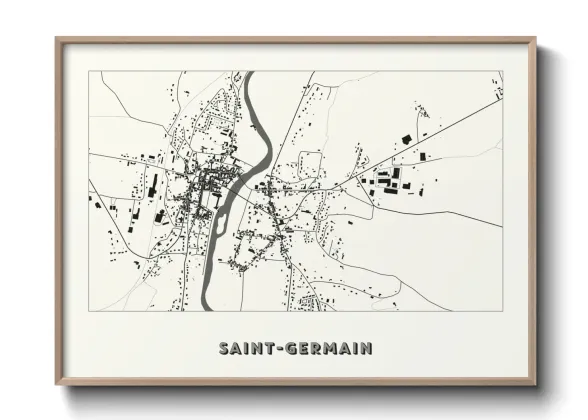 Une affiche de carte sur Saint-Germain