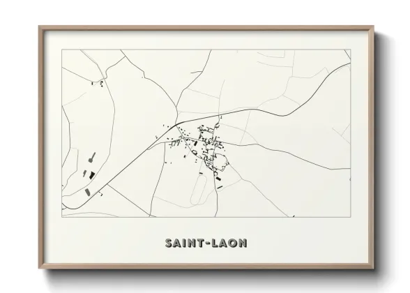 Une affiche de carte sur Saint-Laon
