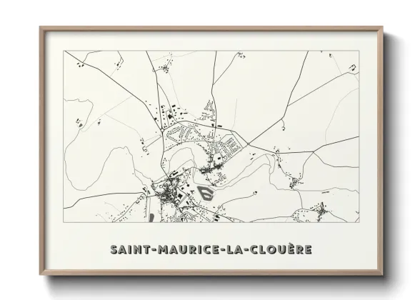 Une affiche de carte sur Saint-Maurice-la-Clouère