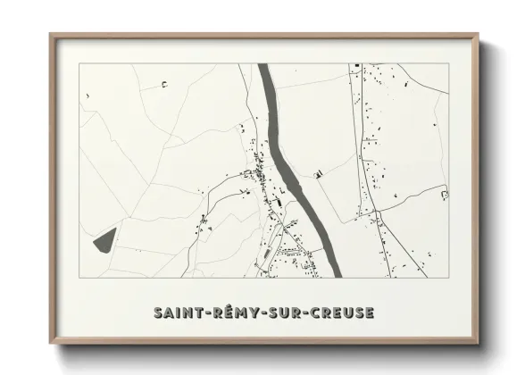 Une affiche de carte sur Saint-Rémy-sur-Creuse