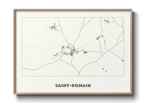 Une affiche de carte sur Saint-Romain