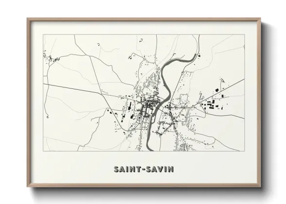 Une affiche de carte sur Saint-Savin