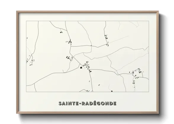 Une affiche de carte sur Sainte-Radégonde